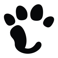 L letter paw pet logo template