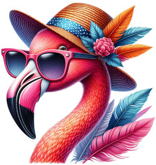 Flamingo Flourish: Adorable Watercolor Flamingos - Perfect PNGs for Vibrant Creations and Home Decor