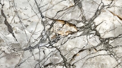 Elegant White Marble Texture With Grey Veins