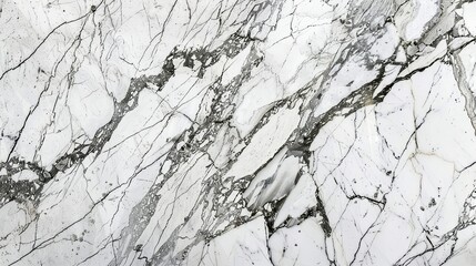 Elegant White Marble Texture With Grey Veins