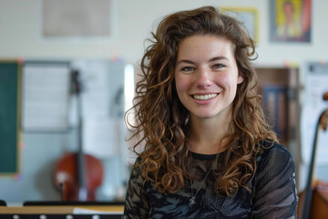 Melodies and Smiles: Portrait of a Music Teacher in Her Element