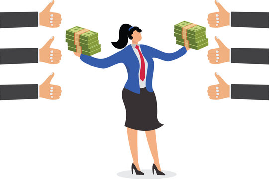 Businesswomen who make money are appreciated and respected, monetarist or gold-digging, and those who show off their wealth with a pile of banknotes reap numerous thumbs up