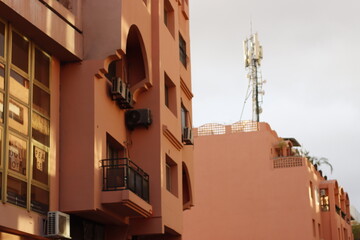 Architecture in the city of Marrakech, Morocco
