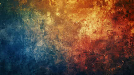 Obraz premium Vibrant abstract painting with a dynamic contrast between warm and cool tones