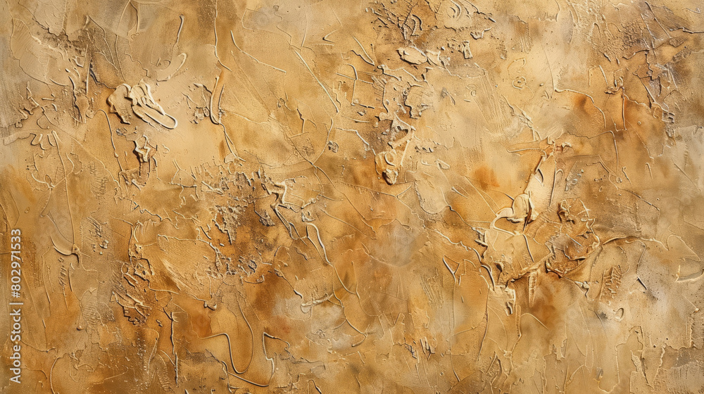 Aufkleber High-resolution image of an abstract golden texture with intricate details