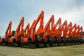 a powerful excavator machinery used in construction.