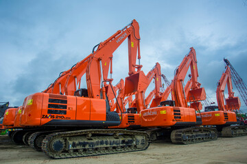 a powerful excavator machinery used in construction.