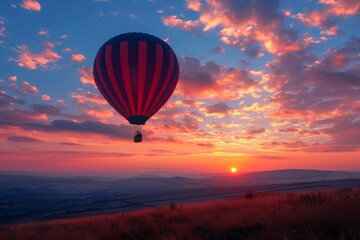 Fototapeta premium Hot air balloons at sunset