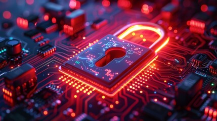 Fototapeta premium Ensure robust data protection with secure platform technologies, advanced contingency planning, and comprehensive tech protocol integration.