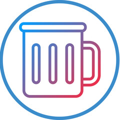 Metal Mug Icon Style