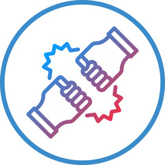 Obraz premium Conflict Icon Style