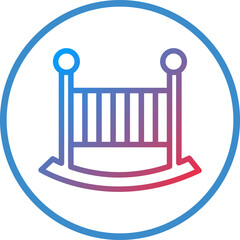 Baby Crib Icon Style