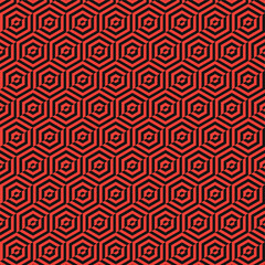 Red hexagon pattern texture vector template
