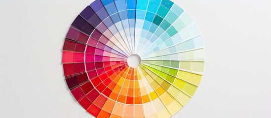 A color palette guide for matching colors on a white background with a copy space image