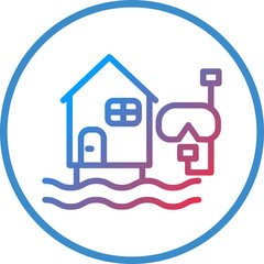 Dive Resort Icon Style
