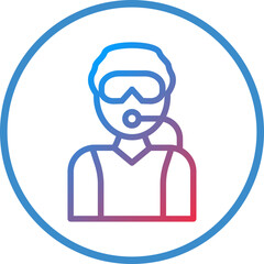 Diver Male Icon Style
