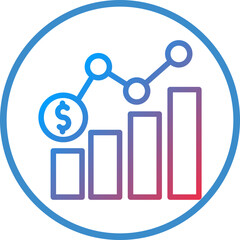 Average Dollar Sale Icon Style