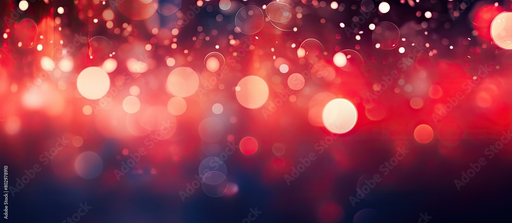 Poster A beautiful blurred glow with red sparkles and colorful dots creates a festive background perfect for Christmas Silvester celebration and happy new year annotations Great as a copy space image