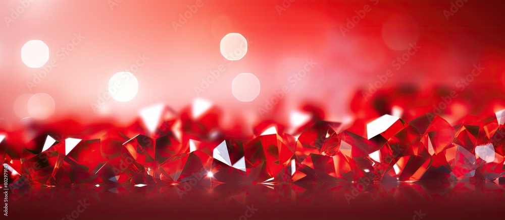 Poster A beautiful holiday themed abstract background with a red crystal design perfect for adding copy space to your images