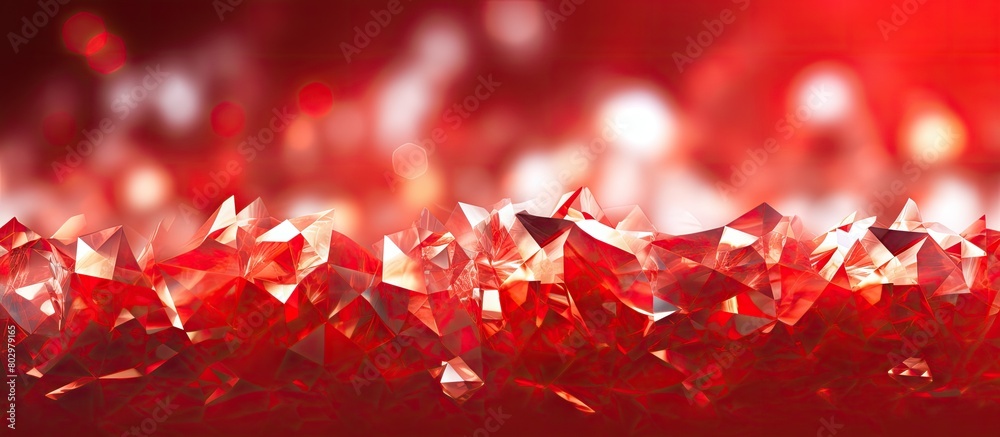 Poster A beautiful holiday themed abstract background with a red crystal design perfect for adding copy space to your images