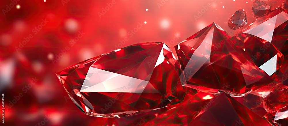 Poster A beautiful holiday themed abstract background with a red crystal design perfect for adding copy space to your images