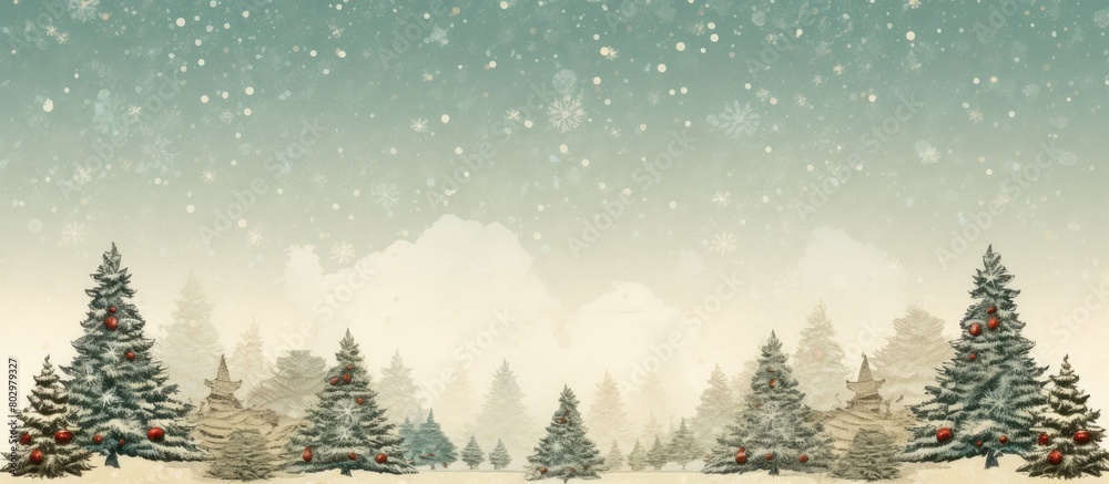 Aufkleber a christmas xmas card template crafted in a vintage style featuring ample copy space for personalize