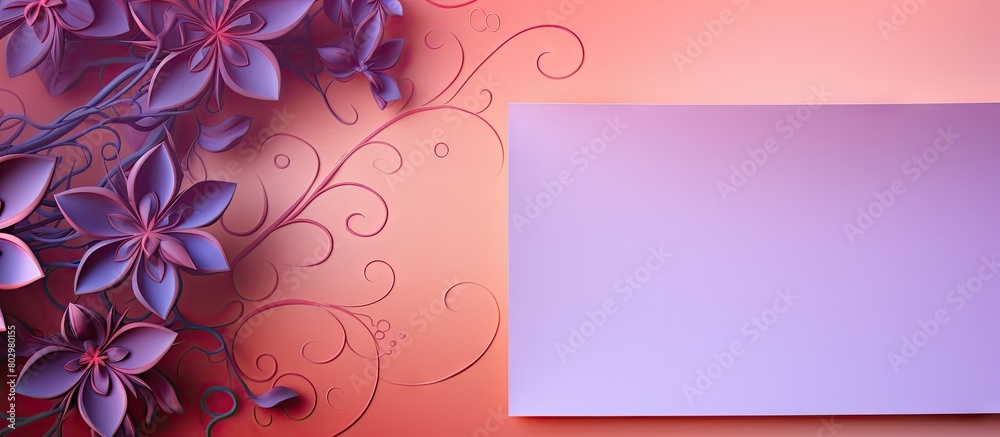 Poster a copy space image of a decorated blank greeting card taken up close