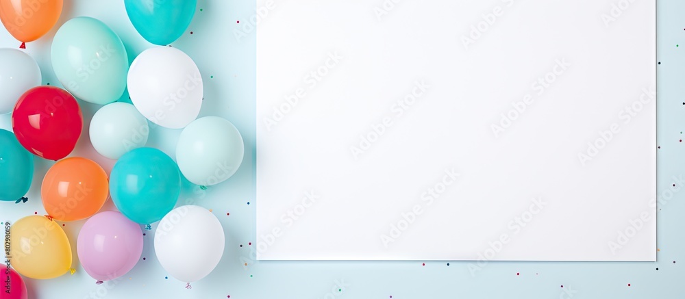 Poster a copy space image of a decorated blank greeting card taken up close