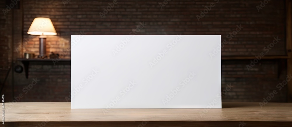 Aufkleber a copy space image of a white paper placed on top of a table