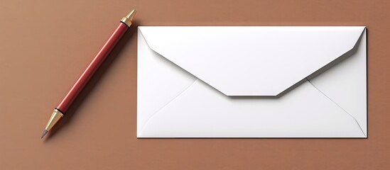 A copy space image of a pencil and envelope busy writing a letter to send in the mail