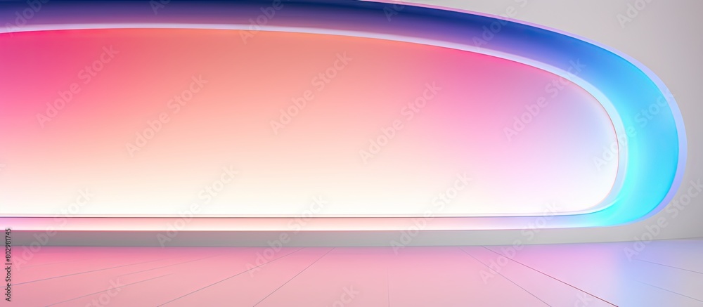 Aufkleber a copy space image of abstract architecture background showcasing a colorful illuminated oval frame 