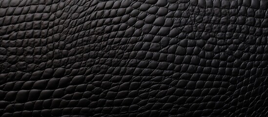 A black leather texture provides a sleek and elegant background for any design The copy space image can be effectively showcased on this smooth and stylish backdrop