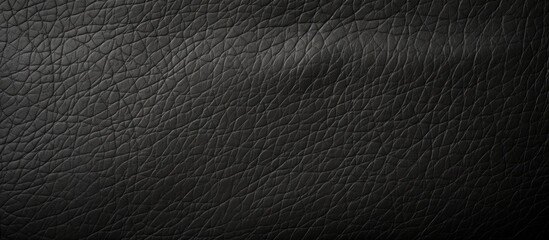 Naklejka premium A black leather texture provides a sleek and elegant background for any design The copy space image can be effectively showcased on this smooth and stylish backdrop