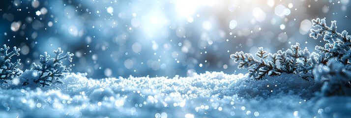 Snowflake Serenade: Minimal Canvas Background with Soft Snowfall