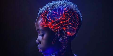 Neurodevelopmental Disorder: The Brain Abnormalities and Developmental Delays - Picture a child with a highlighted brain showing structural abnormalities