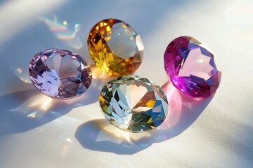 Assorted imitation colored gems