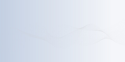 Flowing wave dot particles halftone pattern gradient curve shape isolated background. Digital future technology concept, science, banner, business, music. Vector illustration.