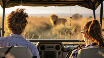 Lion car safari
