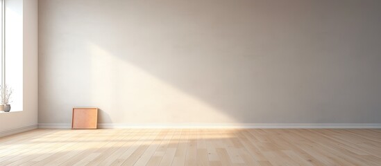 A contemporary interior design concept for an empty room featuring an authentic atmosphere and ample copy space image