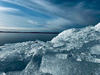 ice on the lake