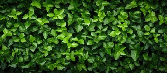 A background with a pattern of small green leaves suitable for adding copy space image