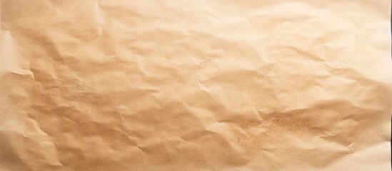 A brown baking paper isolated on a white background showcasing the texture of a kraft cooking paper sheet This bakery parchment mockup features a copy space image highlighting its greaseproof quality
