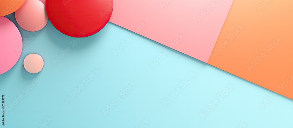 Poster A background design with minimal shapes and pastel tones on colored paper creates an appealing copy space image