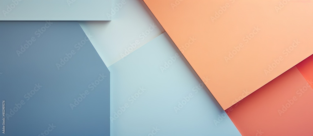 Aufkleber A background design with minimal shapes and pastel tones on colored paper creates an appealing copy space image