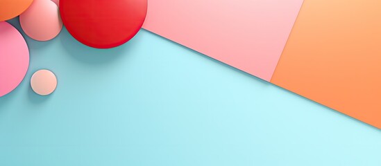 A background design with minimal shapes and pastel tones on colored paper creates an appealing copy space image