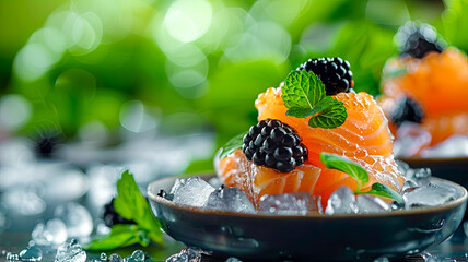 Kaviar auf einem Teller 
