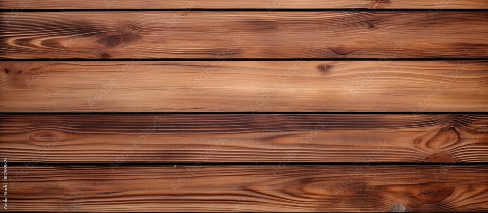 Fototapete a brown wooden board as a horizontal or vertical background template with empty copy space for your 