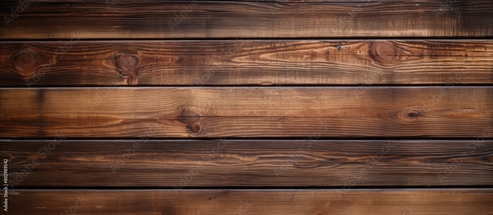 Poster A brown wooden board as a horizontal or vertical background template with empty copy space for your text design or words