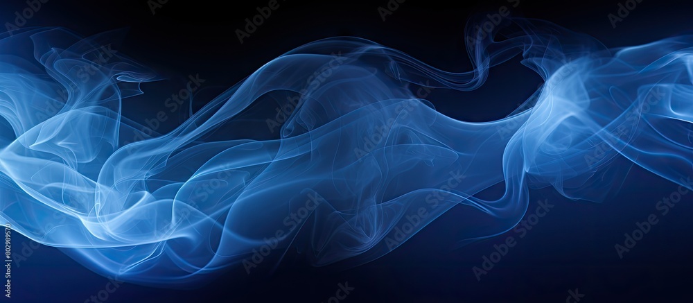Aufkleber a blue vapor contrasting against a dark backdrop with ample room for additional content in the image