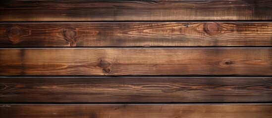 Naklejka premium A brown wooden board as a horizontal or vertical background template with empty copy space for your text design or words